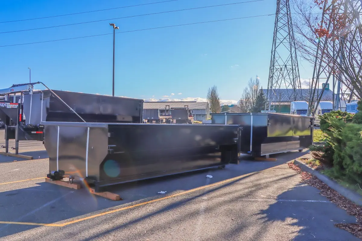 Roll-off dumpster ready for waste disposal at job site for Estate Cleanout Dumpster Rental in Obetz